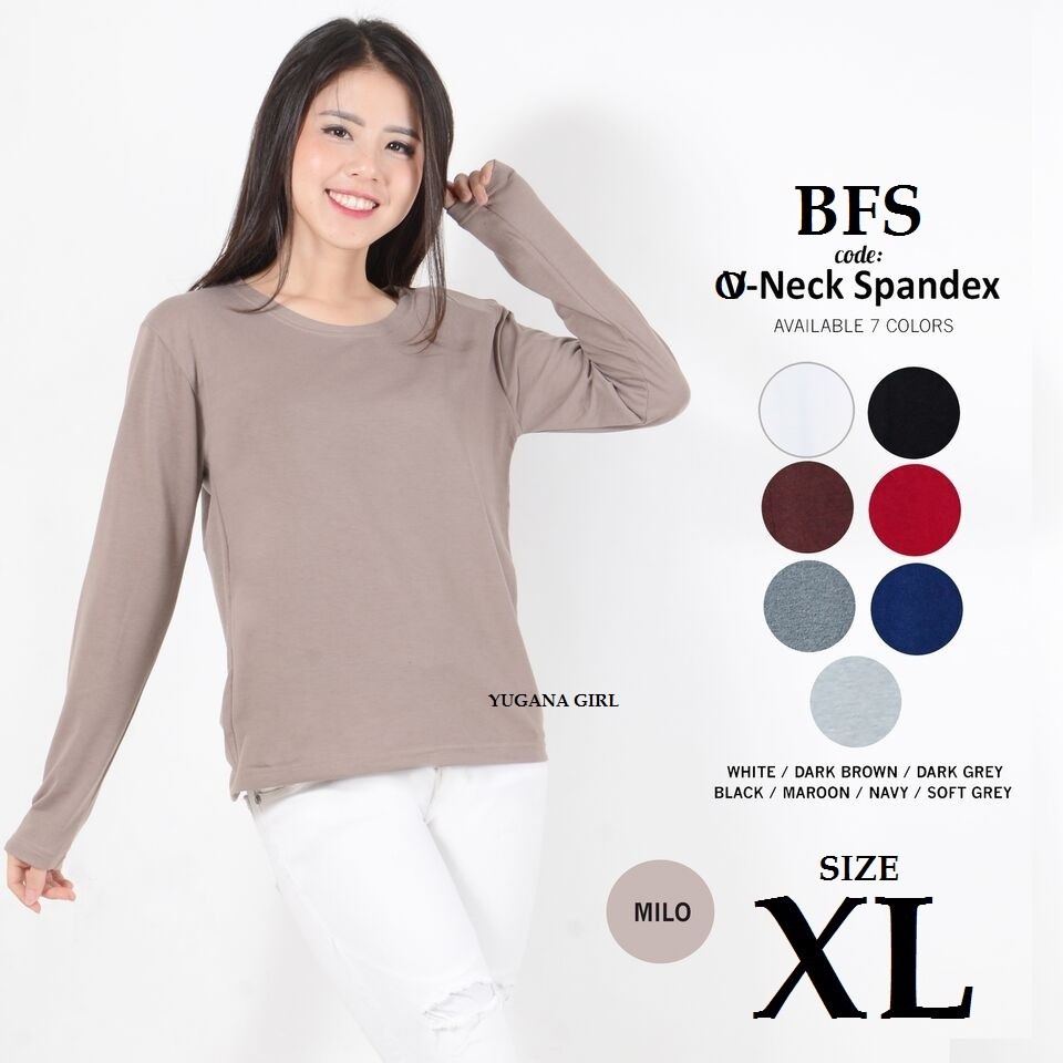 Belle Fashion Kaos Jumbo XL Polos Lengan Panjang Murah 