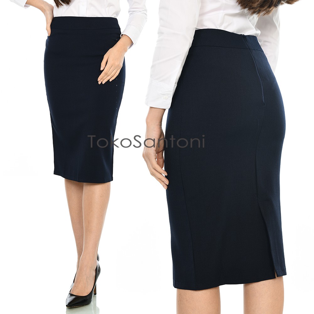 Rok Span Sebetis Rok Pendek Premium Wanita Rok 7 8 Wanita Rok 7/8 Kantor