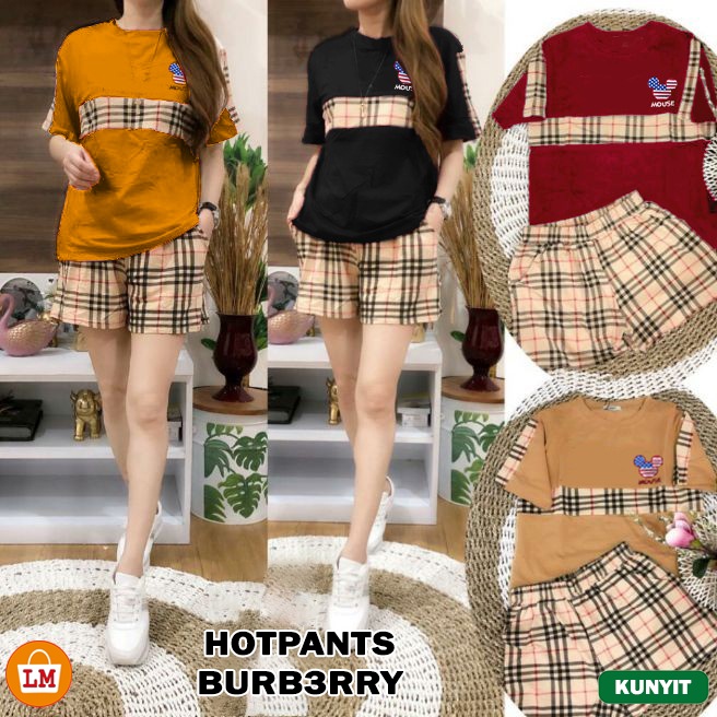 TERMURAH TERLARIS SETELAN BERRY HOTPANTS Motif Lucu Printing TERBARU LMS 13049