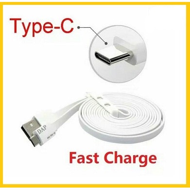 Kabel Data TYPE C DAP DT100 panjang 100cm Kabel Data Type C fast Charging 2.4A Usb C