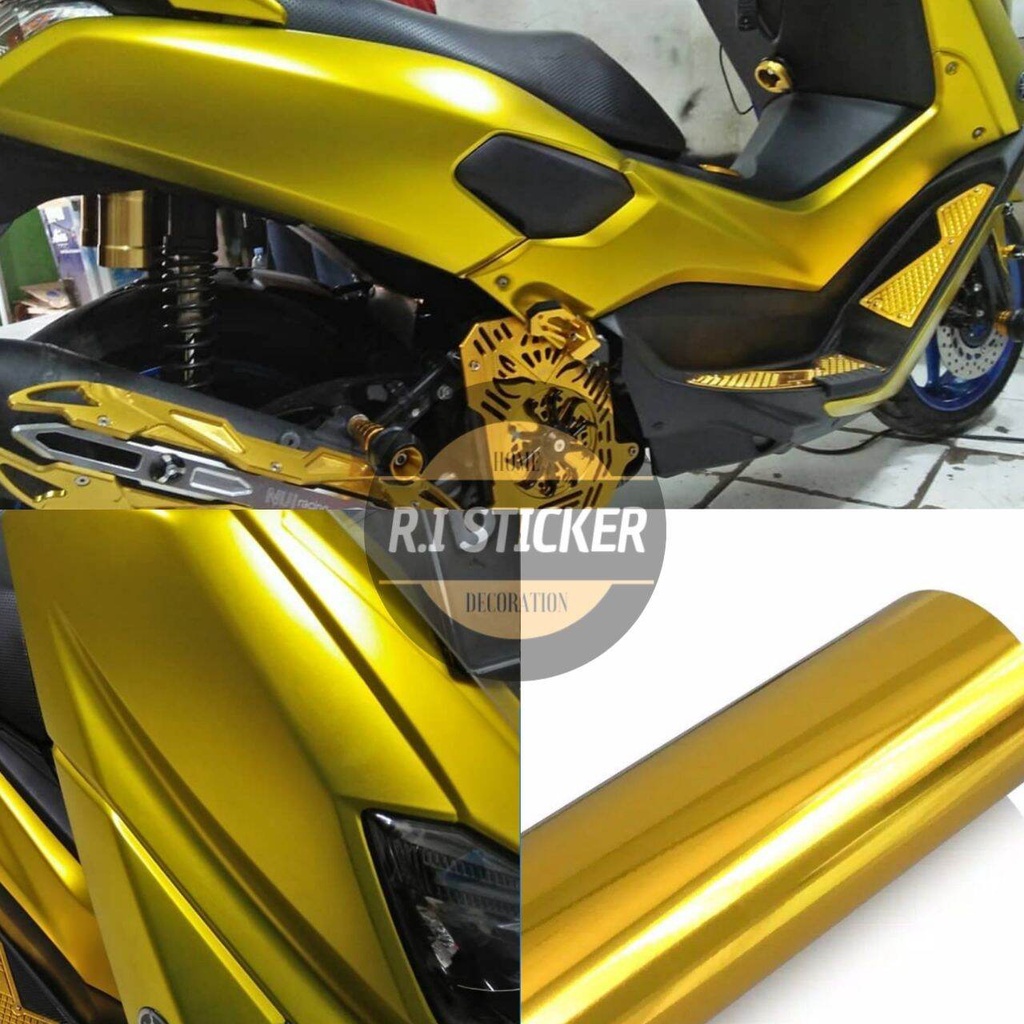 STICKER SKOTLET MOTOR WARNA EMAS / SCOTLET MOTOR WARNA GOLD / SKOTLET MOTOR CROM / SKOTLET