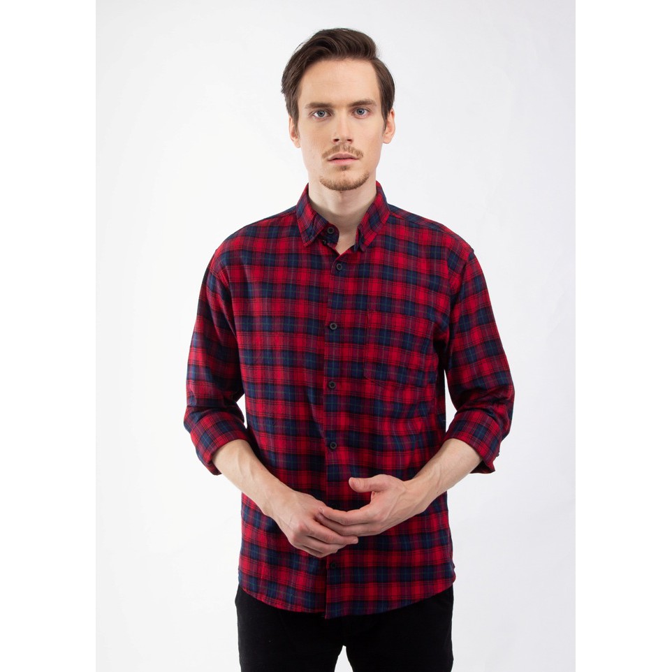 

Erigo Flannel Papaver Maroon