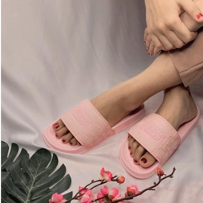 Sandal Skechers Wanita Slide Terbaru Sandal Selop Wanita Sendal Cewek Sketchers Selop Kekinian Murah Sandal Skecher Cewek