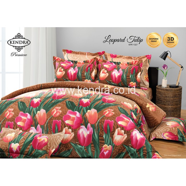 Sprei Kendra Premier uk 160x200cm motif Leopard Tulips