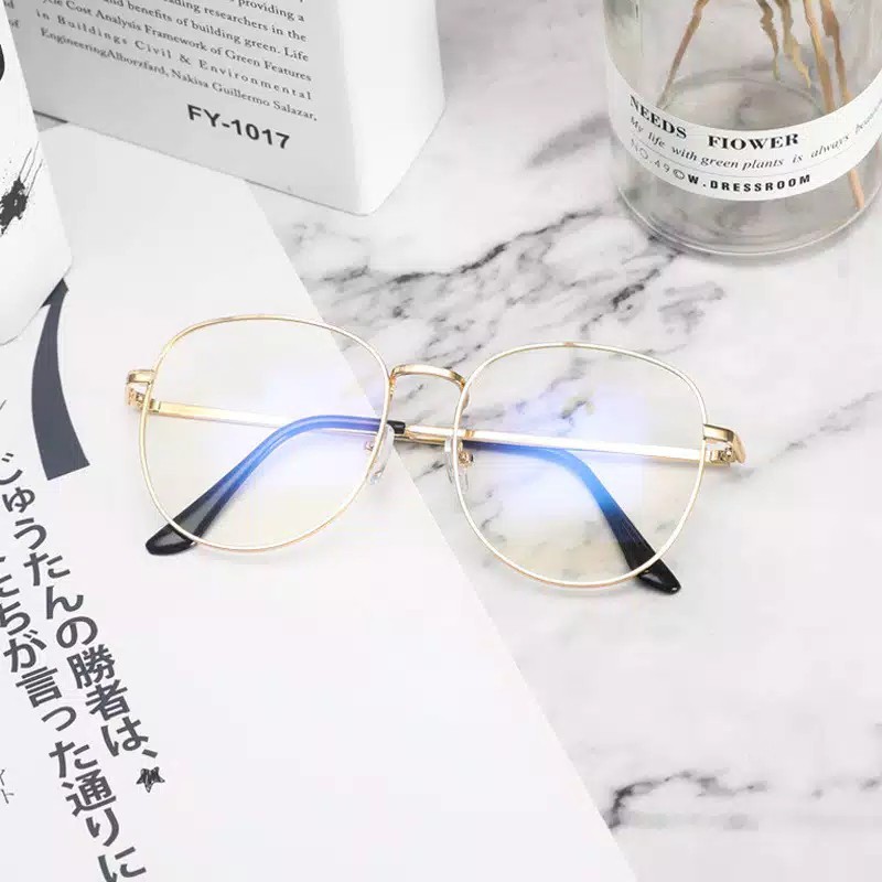 Kacamata Fashion Unisex KACAMATA KOTAK FRAME EG35 ANTI RADIASI UNTUK PRIA DAN WANITA