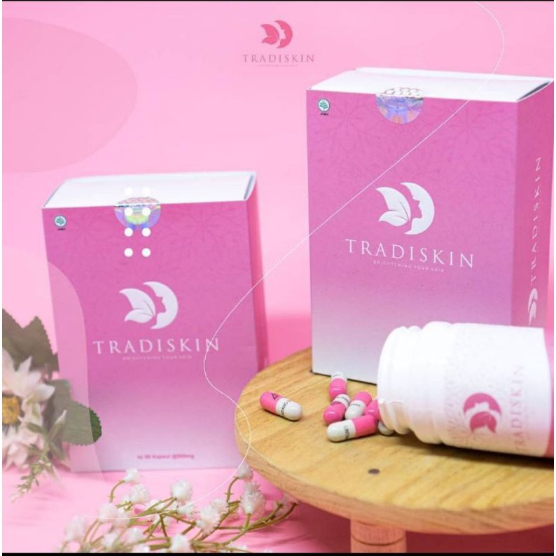Pemutih Kulit / Pencerah Kulit / Penghalus Wajah Alami / Kapsul Pemutih / Pemulus Kulit TradiSkin