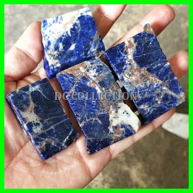 NATURAL BAHAN BATU AKIK SODALITE PIRUS PINGLON TURKEY MOTIF