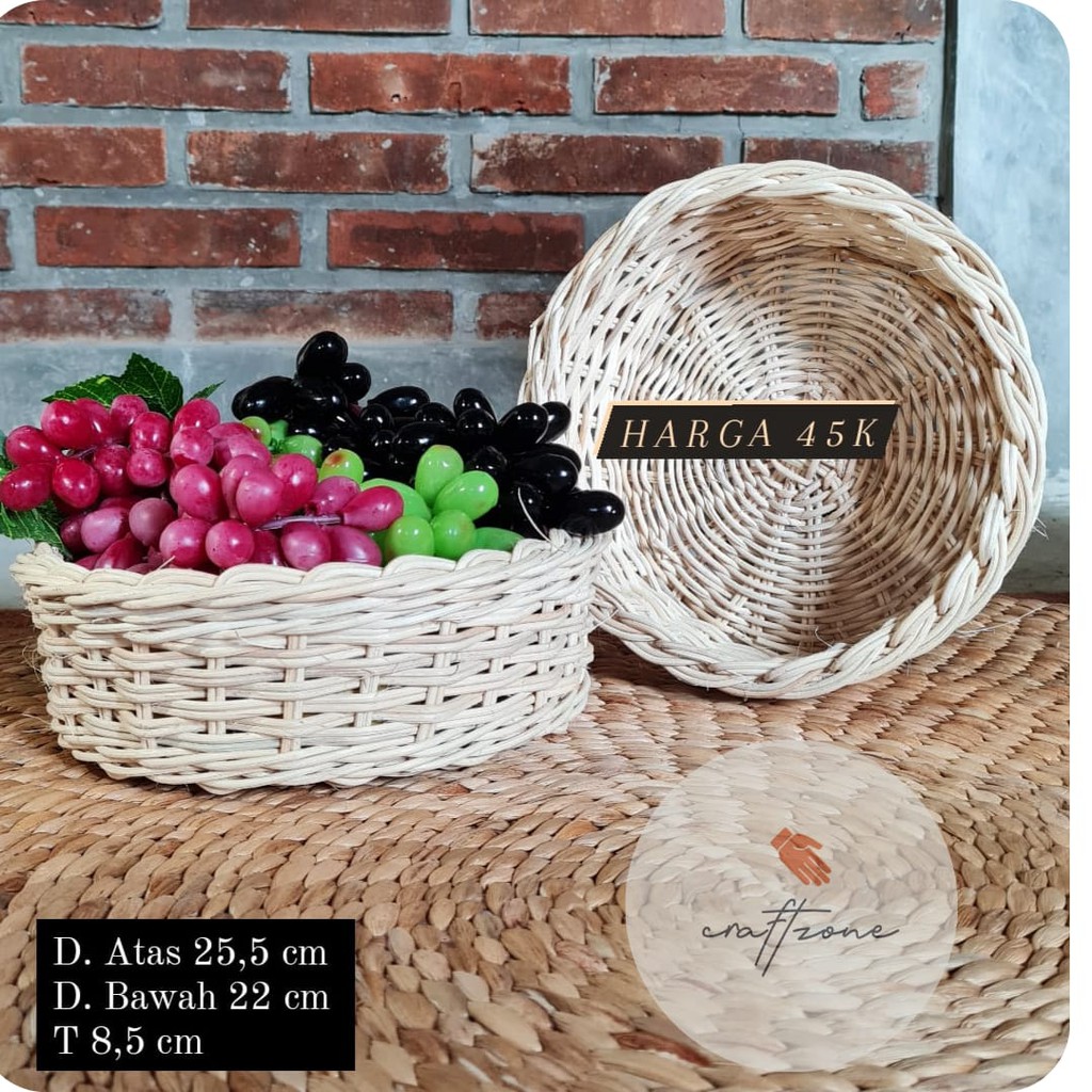 Craftzone Keranjang Buah Bunga Rotan Murah Keranjang Parcel Hantaran Pernikahan HandMade Unik