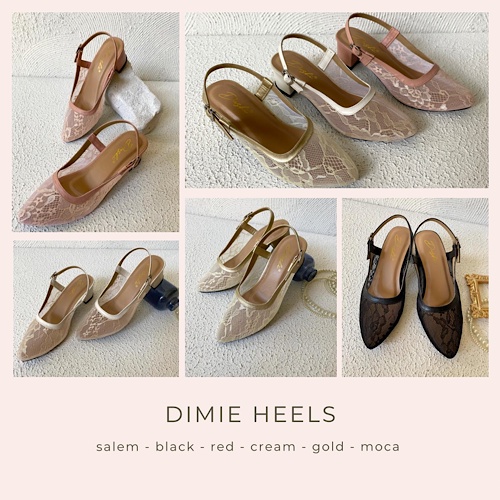 DUSHI Dimie mules - Heels Hak brukat wanita