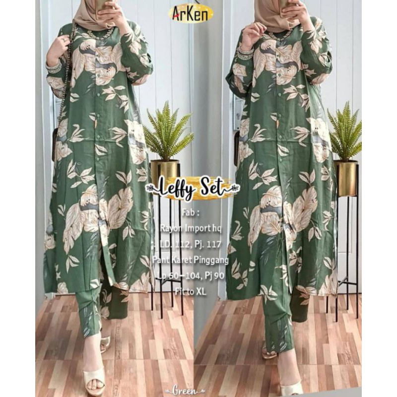 LEFFY FREYA ONE SET LONG TUNIK RAYON BY ARKEN 15 3