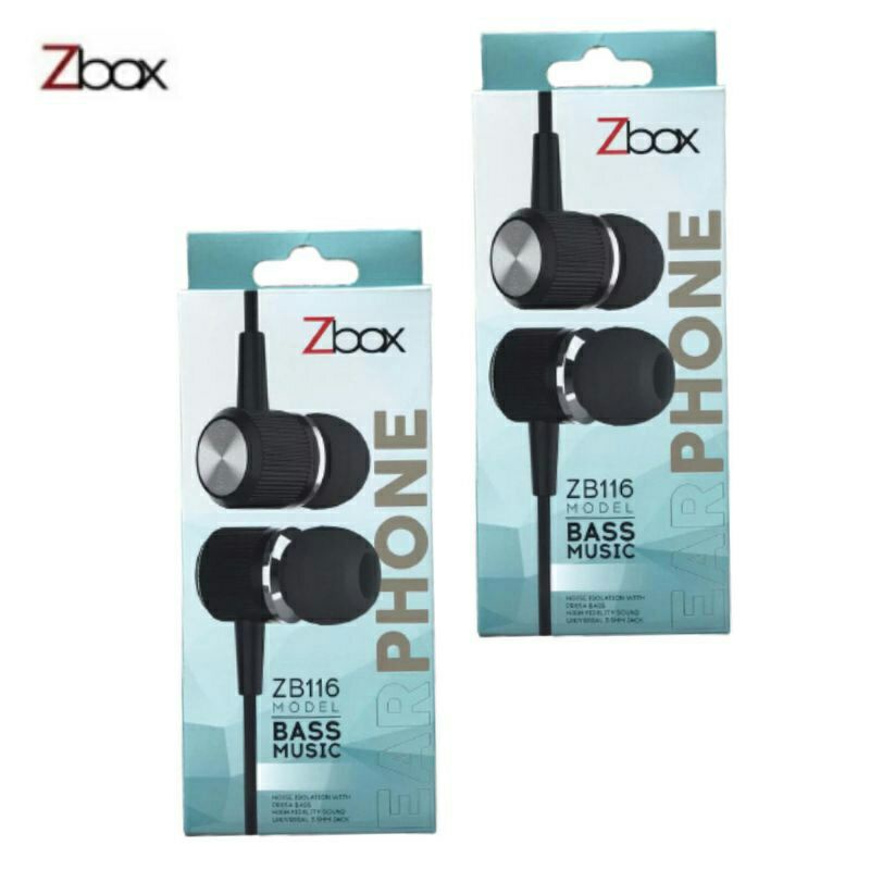 Earphone handfree earphone hanset Zbox ZB116 Model Bass Musik