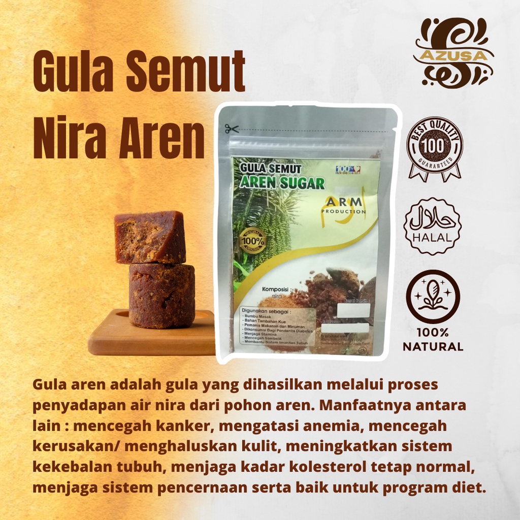 

Gula Semut Nira Aren 250 Gram/ Gula berkadar mineral tinggi/ Gula Sehat/ Gula Diet