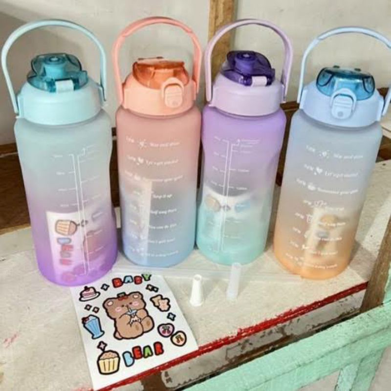 BOTOL VIRAL 2 LITER FREE SETICKER 2D /BOTOL MINUM GRADASI 2 LITER/BOTOL MINUM NAGITA 2 LITER/BOTOL M