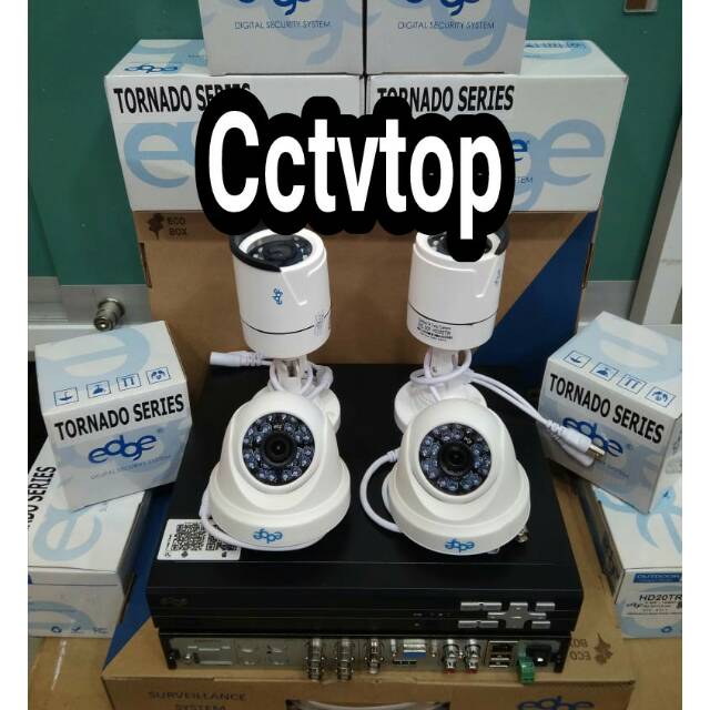 Paket cctv 4 ch edge 2mp + hdd 500gb murah