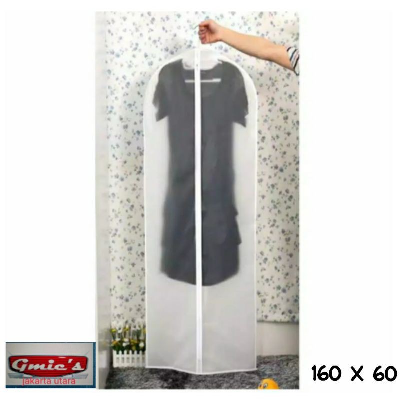 Cover resleting pelindung jas baju kemeja gaun gamis anti air anti debu