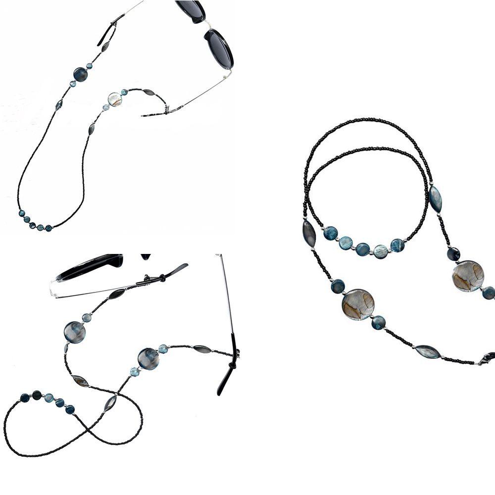 NEEDWAY Rantai Kacamata Kacamata Baca Wanita Tali Manik Kaca Manik-Manik Lanyard Kacamata