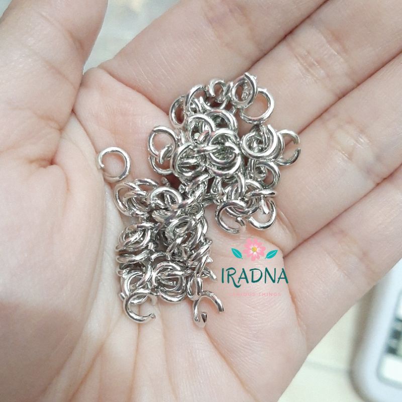 (10gr) Jump Ring O Kait Konektor Tebal Terbuka