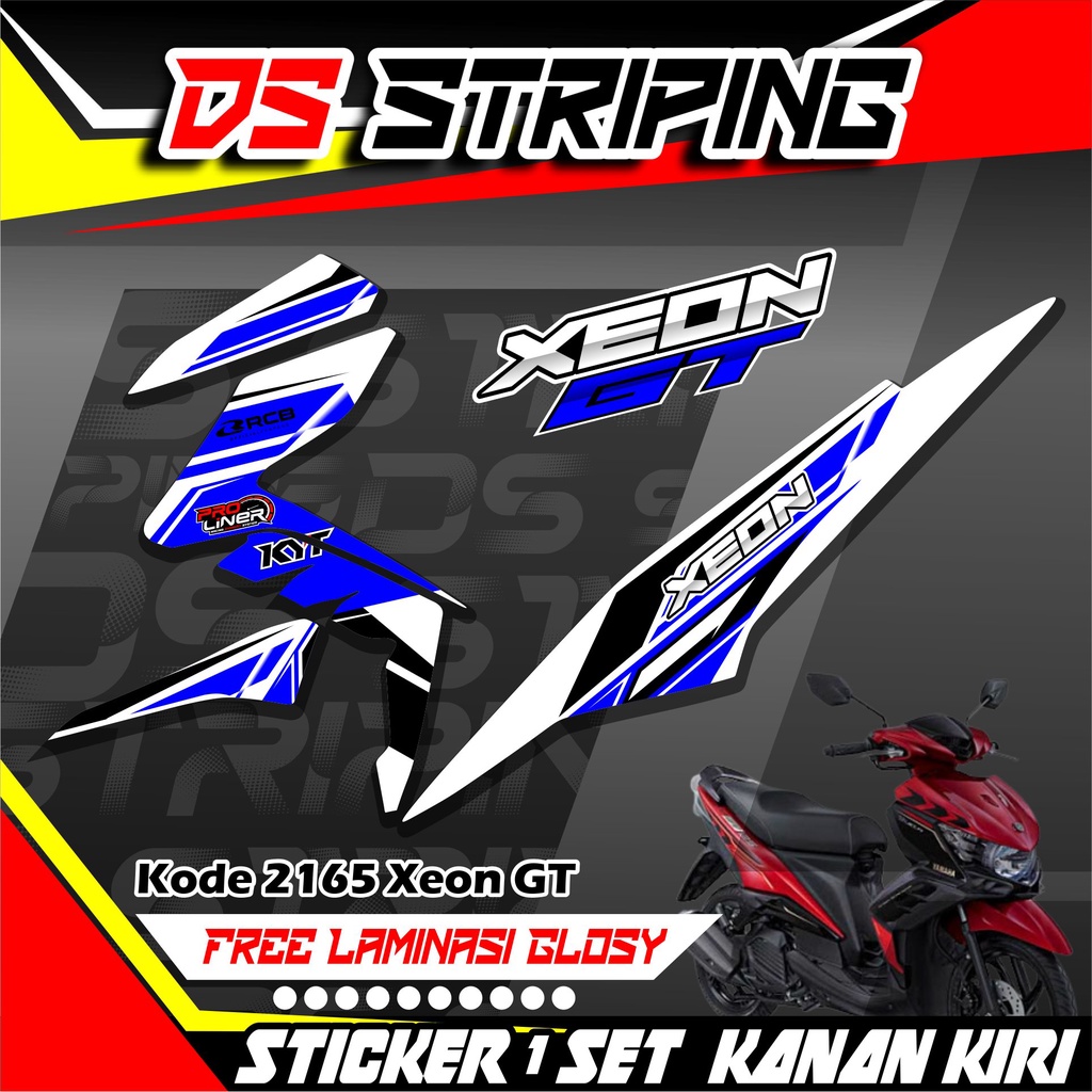 2165 Sticker Striping Motor XEON GT Variasi Motif Keren Variasi Simpel