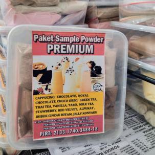 

best produk] Bubuk Minuman Powder Premium 12 Rasa + Cincau Jelly paket sampel