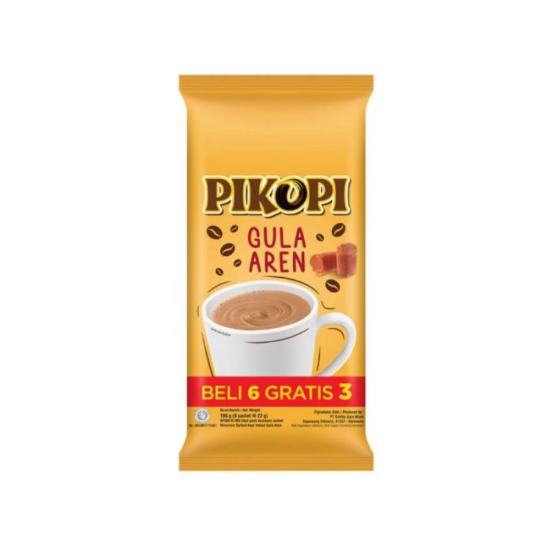 

PIKOPI GULA AREN KEMASAN BAG PACK ISI 9 SACHET 22 GRAM