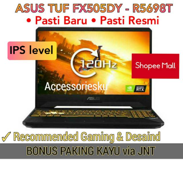 Laptop Asus Tuf Gaming FX505DY-R5698T - AMD Ryzen 5 3550H-8 GB-1TB  HDD - VGA Radeon RX560X-15"