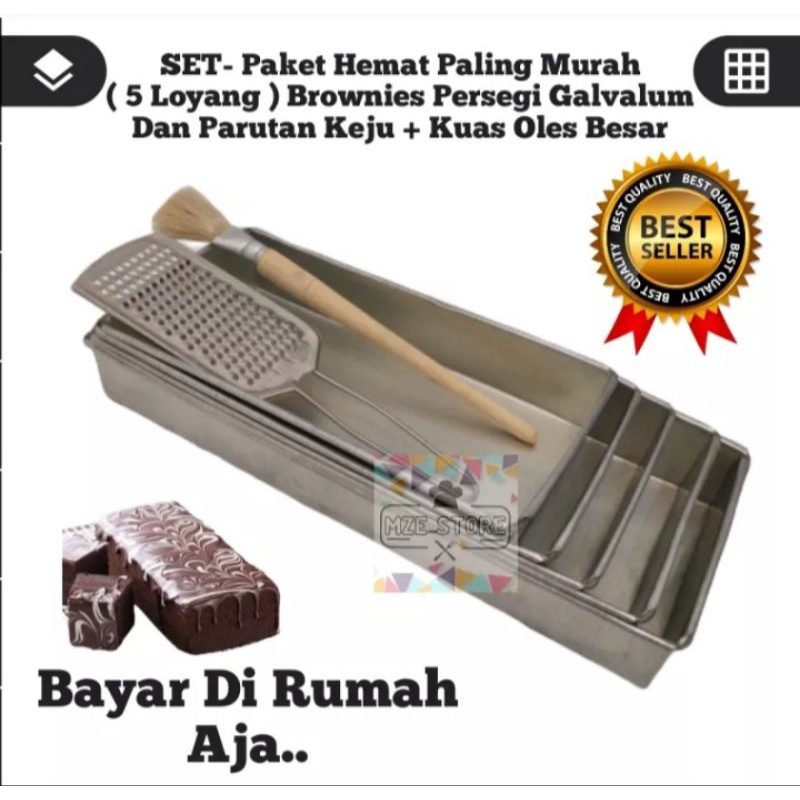 SET 5 LOYANG BROWNIES GRATIS PARUTAN KEJU + KUAS