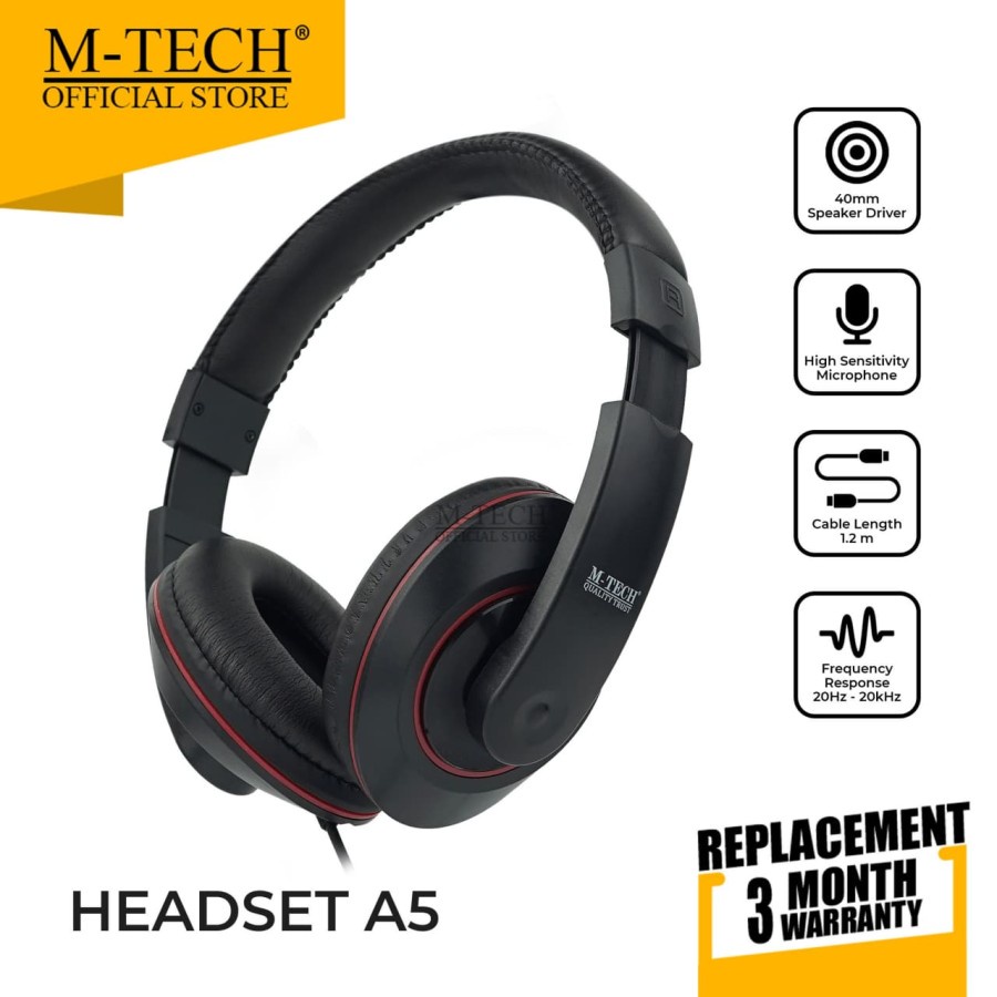 M-Tech Original Headset Stereo Bass A5