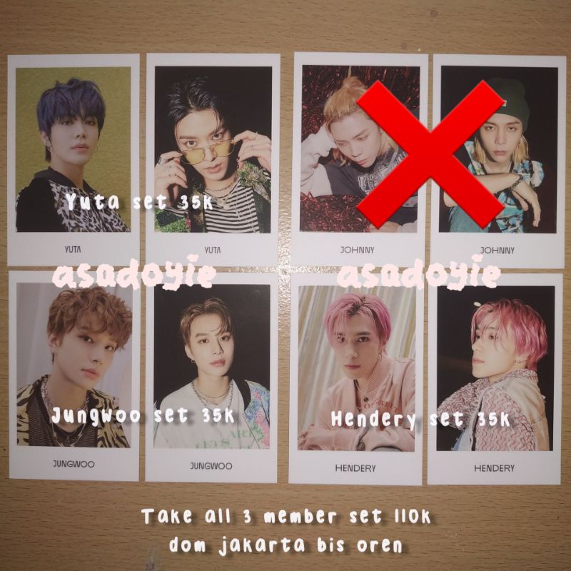 MINI KOLBUK POLAROID OFFICIAL WORK IT NCT 2020 YUTA JUNGWOO HENDERY