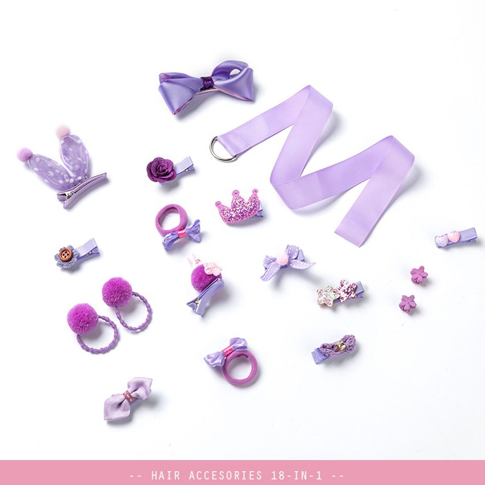 [Brandedbaby] ACCESORIES RAMBUT ANAK PEREMPUAN 18-IN-1