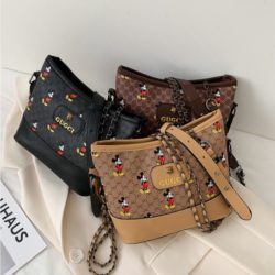 GI 6137 RISCE TAS SELEMPANG MOTIF MICKEY MOUSE IMPORT WANITA CEWEK PEREMPUAN JAKARTA BATAM GUGCI JT