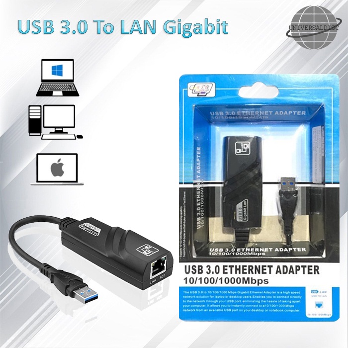 USB to LAN Gigabit Ethernet adapter 10/100/1000Mbps