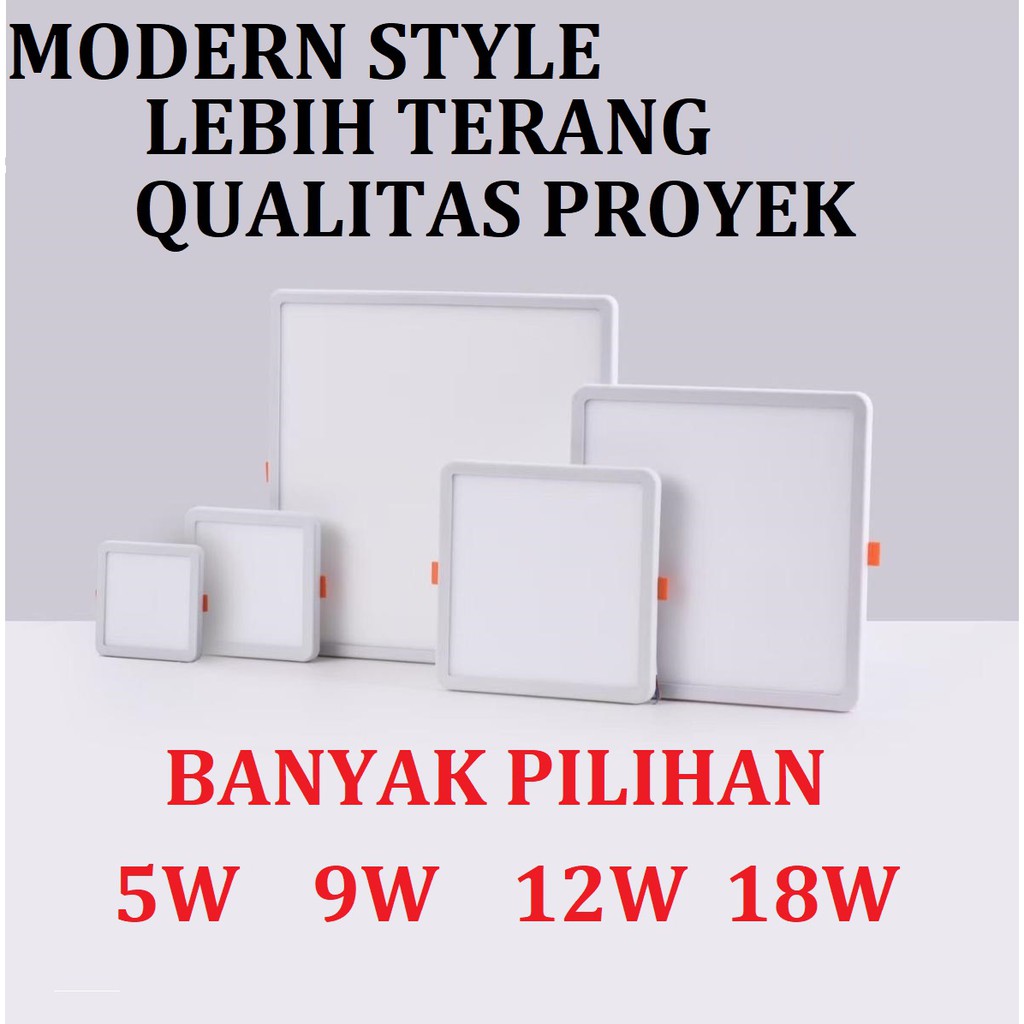[WS] LAMPU PLAFON  KEREN / PENERANGAN RUANGAN / INBOW/DOWNLIGHT LED 5/9/12/18 WATT BULAT DAN KOTAK