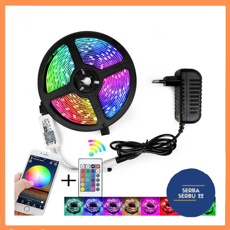 Lampu Led Strip rgb remot Lampu Dekorasi Hias Plafon 5 meter [SS]