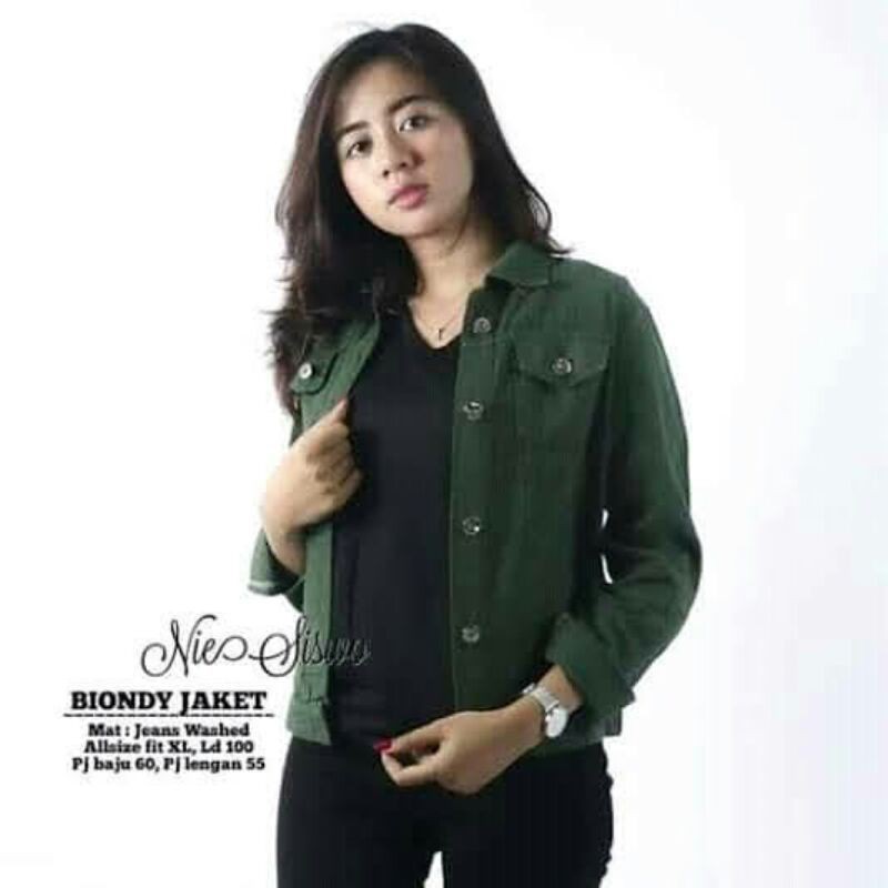 JAKET BIONDY CROP JEANS DENIM JAKET WANITA TERBARU MURAH JAKET CEWEK JINS BIONDY-4