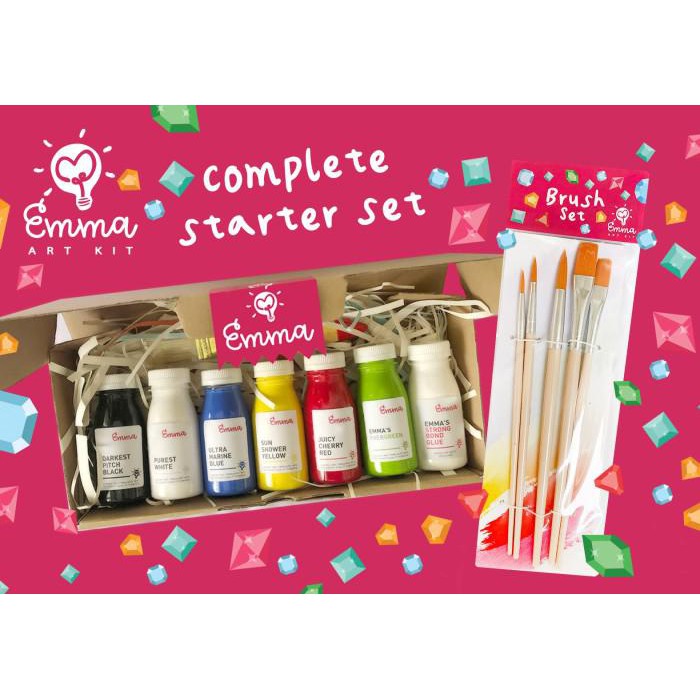 

Art / Make With Emma Complete Paint Set (Acrylic Paint) 80Ml (Bonus Glue)