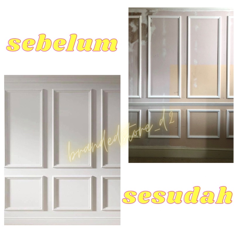 Lis Kayu Wall Moulding KODE 07 LEBAR 2Cm Molding Wainscoting Lis Dinding Profil Kayu Wall PanelLis k