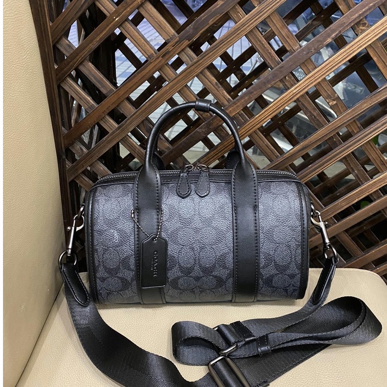 [Instant/Same Day]COACH 186 coach Gotham Duffle 24 in Signaure Canvas Men women Crossbody Sling Bag   ztb