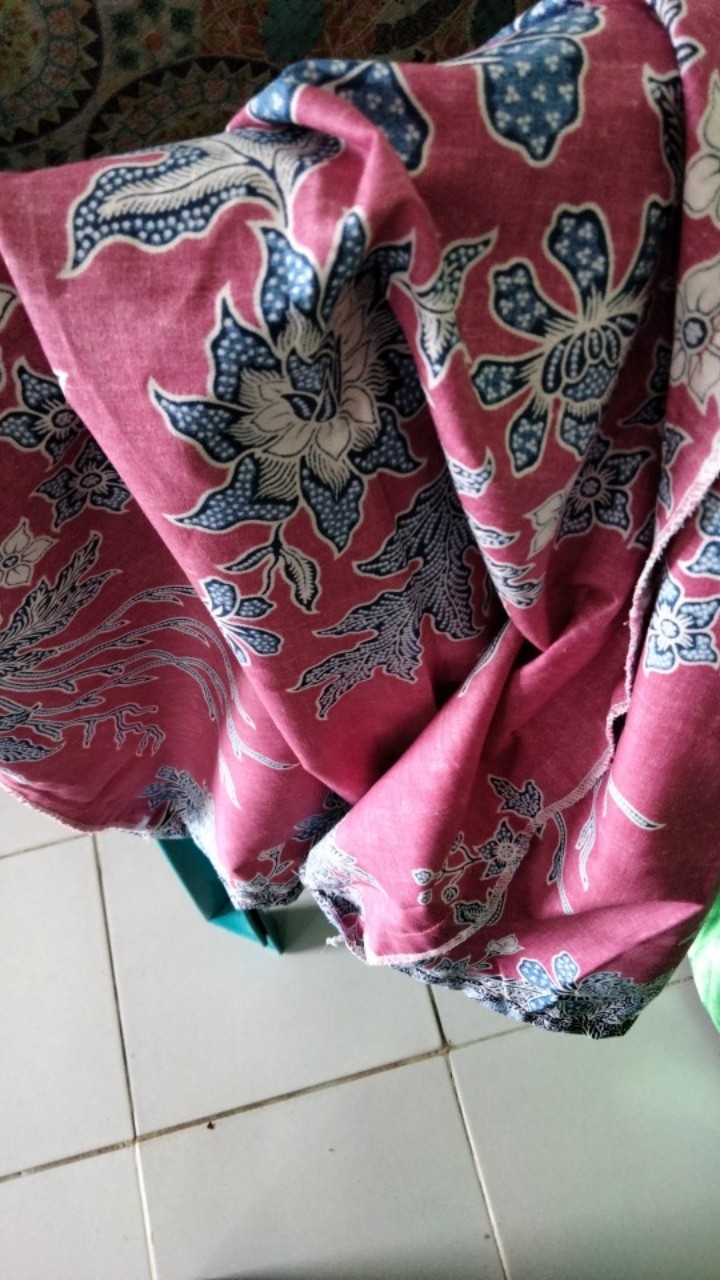 Tunik Batik Bunga Sakura (resleting Depan) (busui)(resleting Jaket)