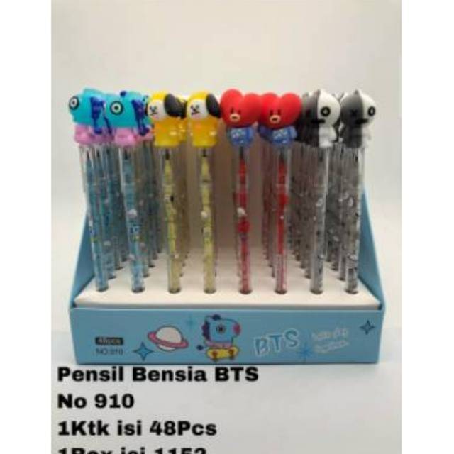 

Pensil bensia karakter bts atau bt21 isi 48 pcs