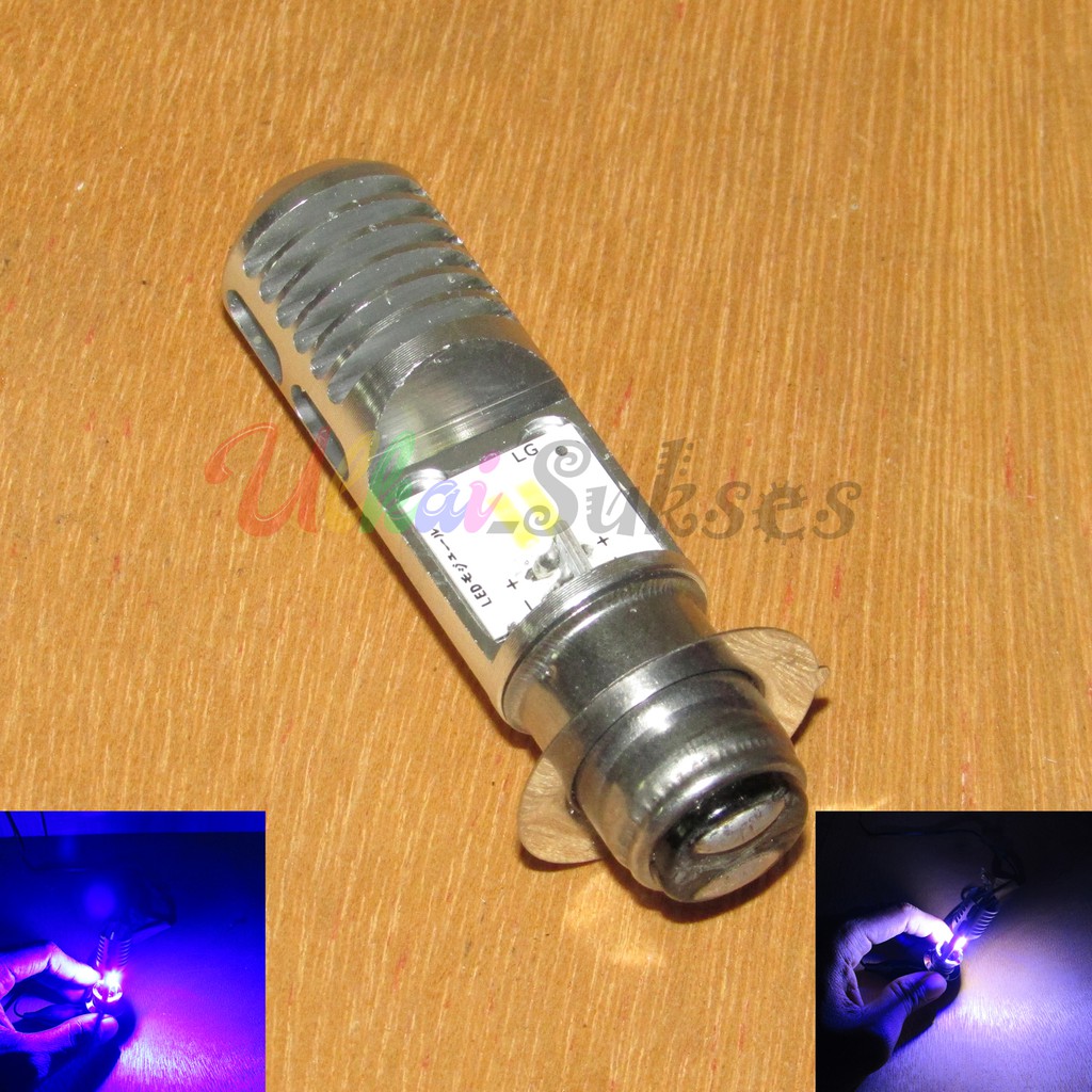 Lampu Depan Motor LED l Lampu Colok Motor 2 mata Arus AC l DC Songket H6 Super Terang Universal Murah Laris