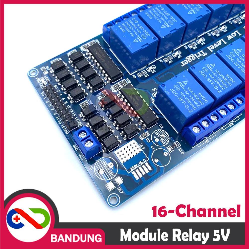 RELAY 5V 16 CHANNEL OUTPUT 250VAC 30VDC 10A WITH OPTOCUPLER
