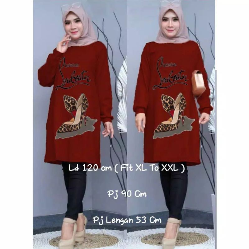 Tunik Jumbo Sepatu ( LD 120 cm ,P 90 cm)