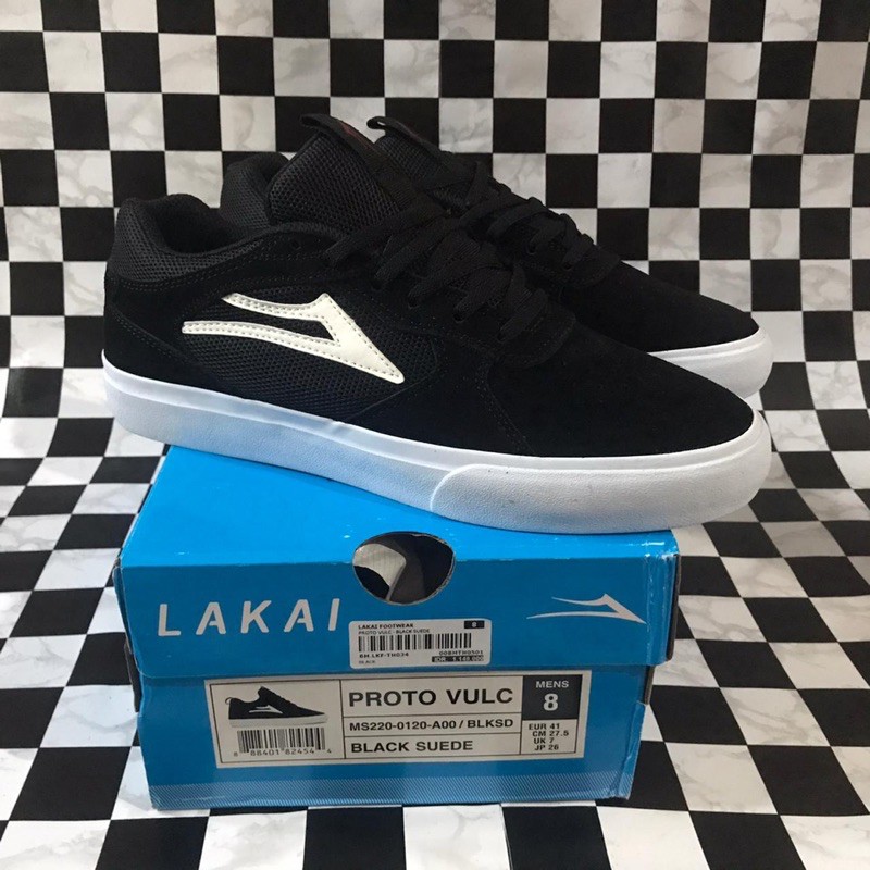 Sepatu Lakai Proto Vulc Black Suede -Sepatu Skateboard Lakai