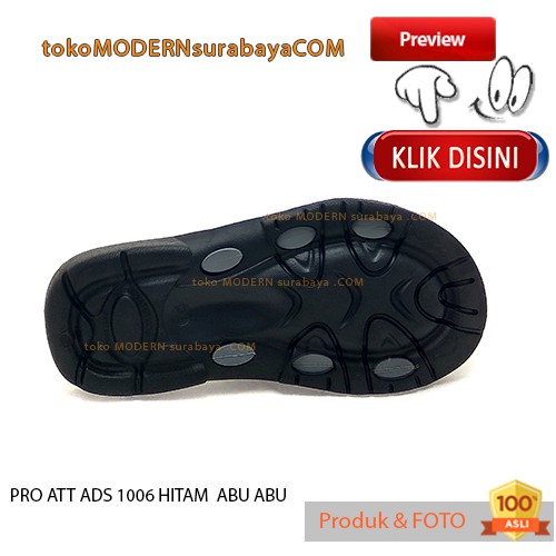 PRO ATT ADS 1006 HITAM ABU ABU sandal pria karet murah