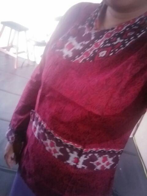 Kemeja Hem Batik Pria Mega Merah Ekslusive||trand Batik Fashion Pekalongan