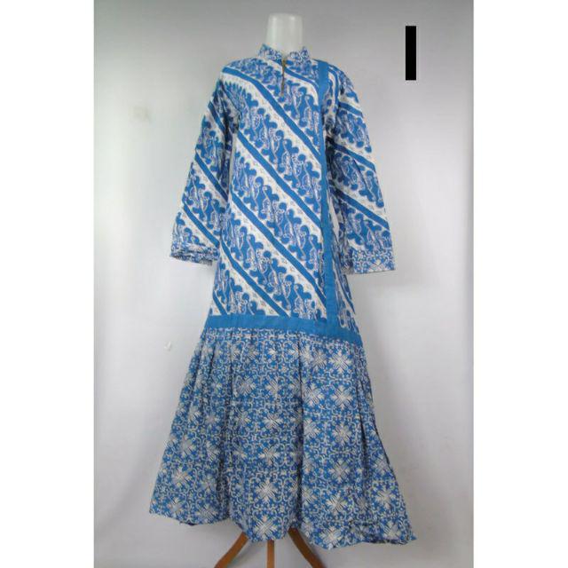 Gamis Batik Cap Indigo
