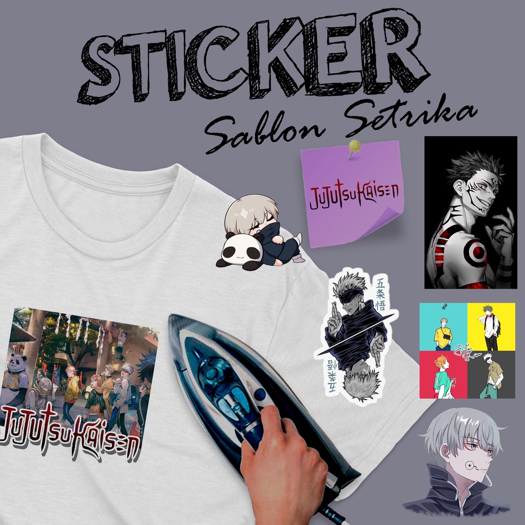 STICKER KAOS GOJO STICKER JUJUTSU STICKER GOJO MURAH STICKER KAOS ANIME MURAH