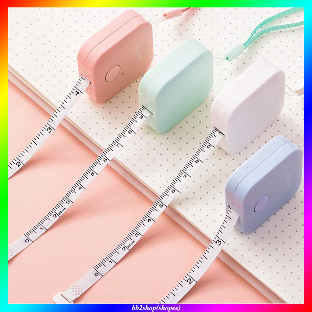 Deli Meteran Mini Plastik Bahan Fiberglass Tape Measure Measuring Kain Alat Meter Ukur Baju Badan