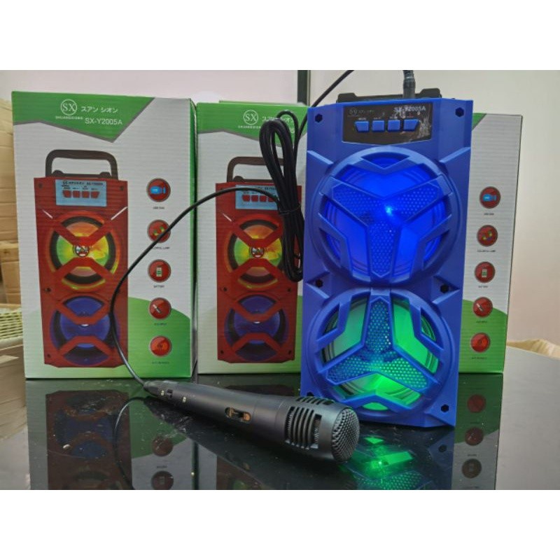 Paling Laris!!! Speaker Bluetooth SX - Y2005 Karaoke/wireless aktif Super Bass/Radio Suara mantul