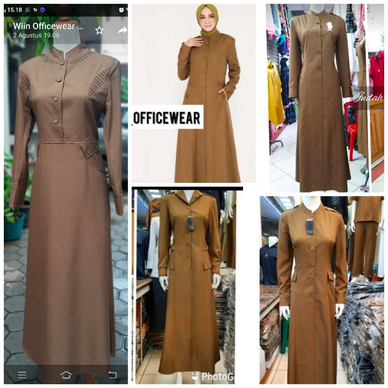 gamis kerja PNS Pemda pdh guru dinas wanita